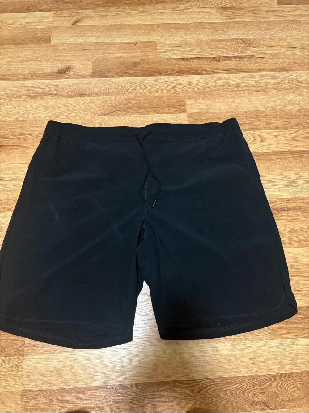 Lands' End Black  Performance Drawstring Athletic Shorts